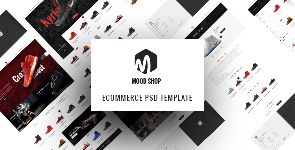 MoodShop - Modern eCommerce PSD Template for Selling Footwear Online
