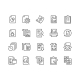 Line Report Icons - GraphicRiver Item for Sale