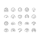 Line Speedometer Icons - GraphicRiver Item for Sale