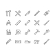 Line Tools Icons - GraphicRiver Item for Sale