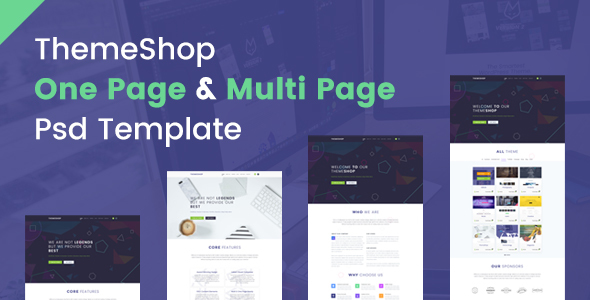 ThemeShop - One Page & Multi Page PSD Template