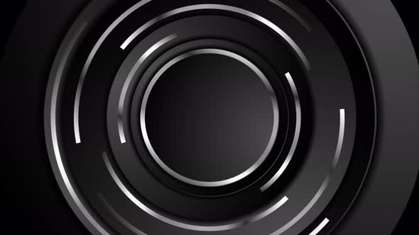 Technology Abstract Metallic Round Shapes alt