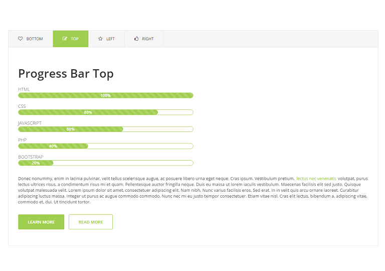 bootstrap progress bar