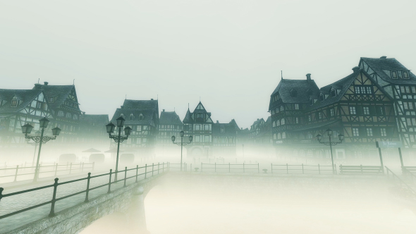 Medieval European City - Foggy Day