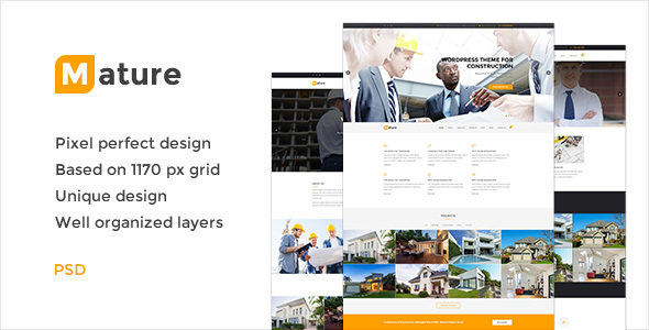 Mature — Building & Construction PSD Template