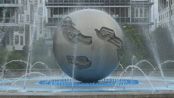 Bratislava Modern Fountain