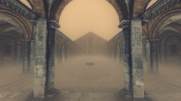 3D Old Cloister - Foggy