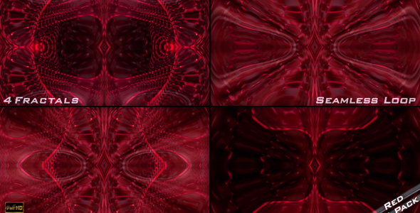 VJ Pack 4 Red Looped Fractals