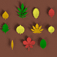 Low poly Leafs Pack - 3DOcean Item for Sale