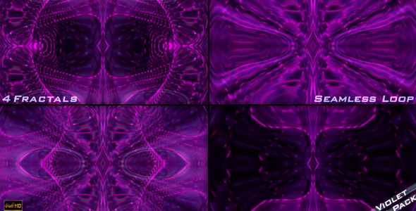 VJ Pack 4 Violet Looped Fractals