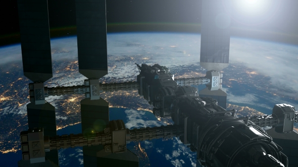 International Space Station Orbiting Earth alt