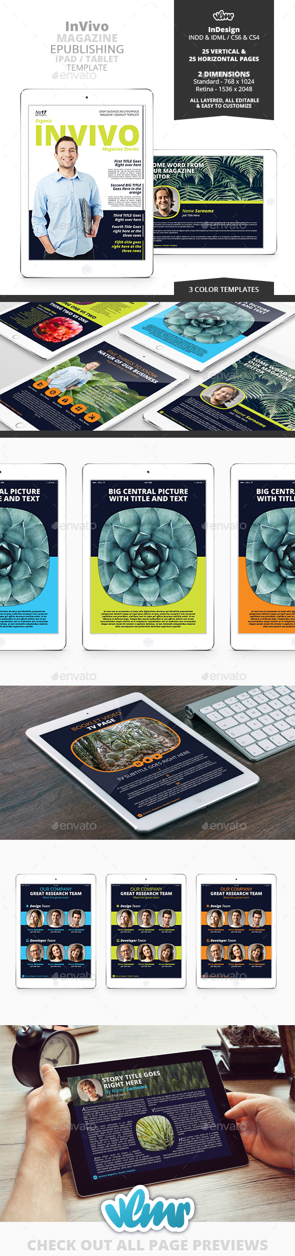 InVivo Interactive Magazine ePublishing PDF Template