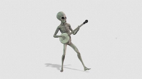 Alien Playing Banjo