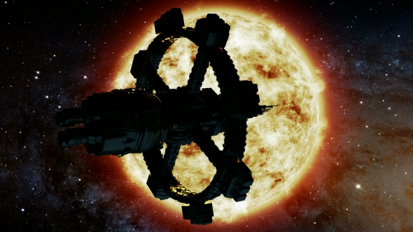 Space Ship and Sun Star alt