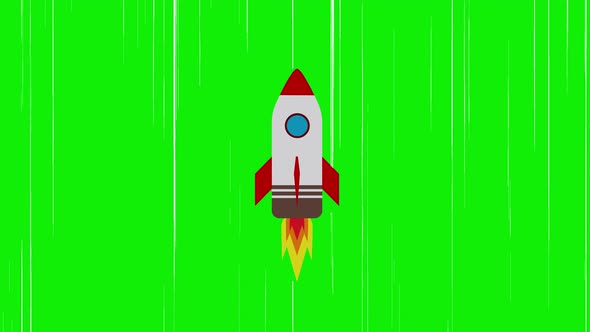 Rocket flying on the sky, start up concept.