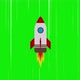 Rocket flying on the sky, start up concept. - VideoHive Item for Sale