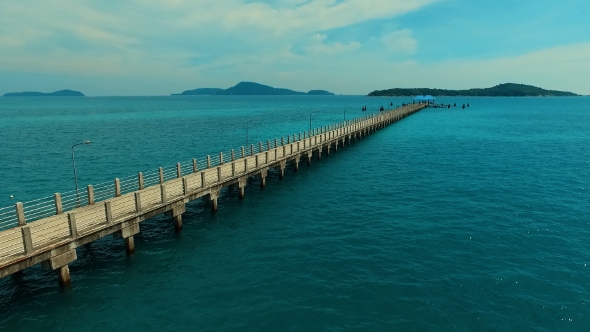 Aerial: Flying To the Rawai Pier.