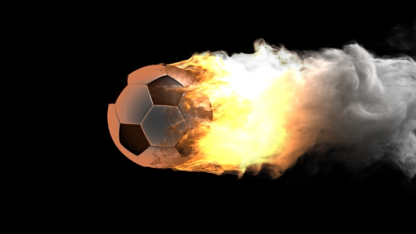 Burning Soccer Ball with Alpha Channel alt