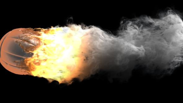 Burning Volleyball Ball with Alpha Channel alt