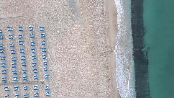 Aerial View of the Beach at the Seaside Resort Town. Turkey