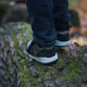 Teenager Feet Step by Step Walking on Fallen Tree Log in Autumn Forest  - VideoHive Item for Sale