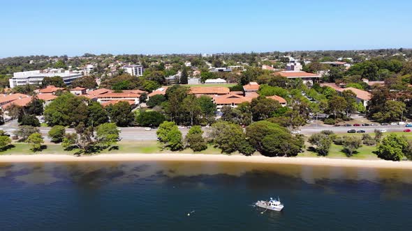 Aerial view of a School by the Coast in Australia