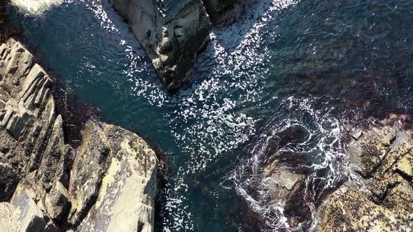 Aerial View of the Coastline at Dawros in County Donegal - Ireland