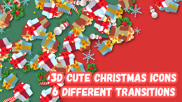 3D Christmas Gifts Transition