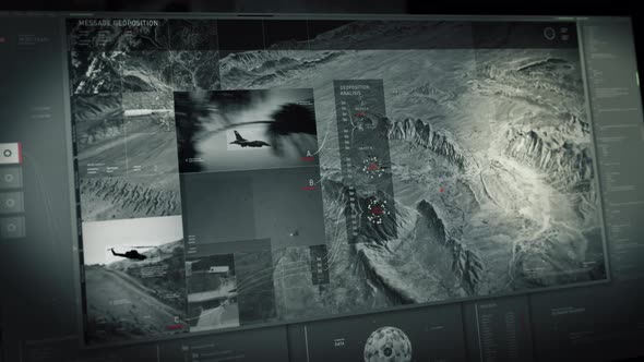 Modern military system is searching for the location of rival forces base alt