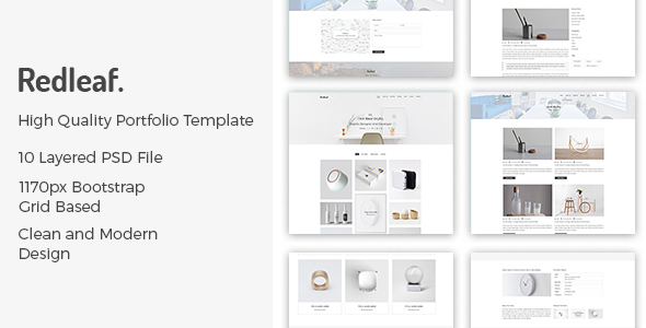 Redleaf - Minimal Portfolio PSD Template