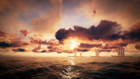 Viking Ships - Sunset