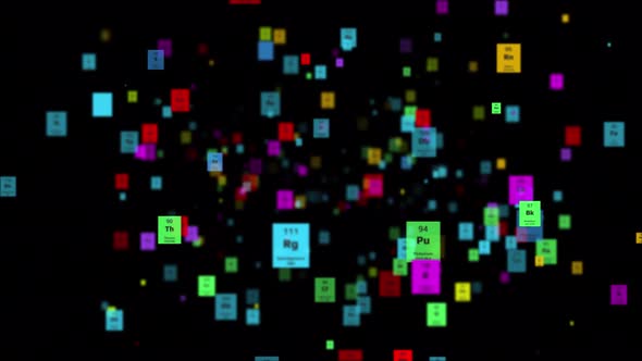 Chemical Elements Background - 4k, Alpha, Loop, 10 Second alt