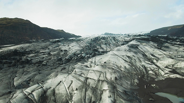 View of Solheimajokull Glacier