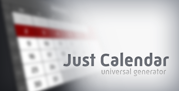 Just Calendar | Universal Generator