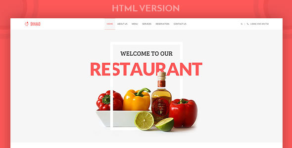 Shhaad | One Page Restaurant HTML5 Template