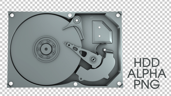 3D Hard Disk Drive HDD Working alt