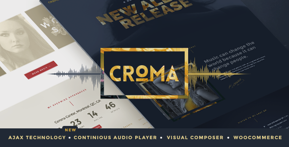 Croma - Motyw muzyczny WordPress z Ajax i ciągłym odtwarzaniem