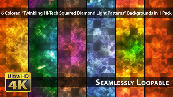 Twinkling Hi-Tech Squared Diamond Light Patterns - Pack 01