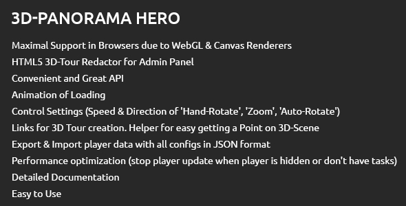 3D-Tour Hero | Script of WebGL Based Virtual Tour + Visual Constructor