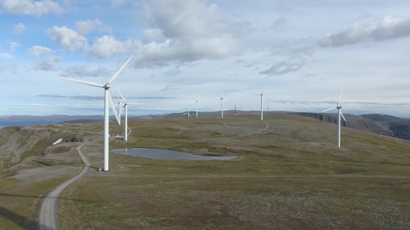 Windmills for Electric Power Production Havoygavelen Windmill Park Norway