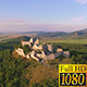 Aerial Castle Ruins On Mountain - VideoHive Item for Sale