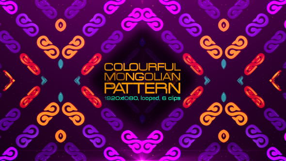 Colourful Mongolian Pattern VJ Kit