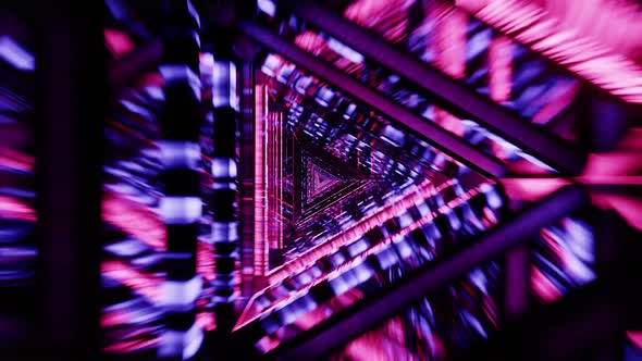 Reverse Triangle Neon Spotted Background Vj Loop HD