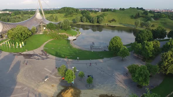 Aerial view of the Olympic Park