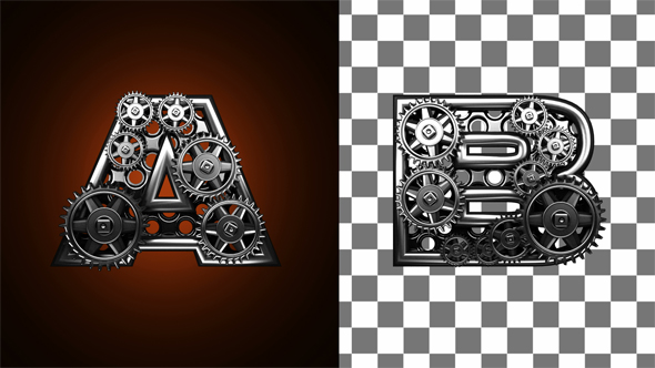 Loop Metal Alphabet with Gears Mechanic alt