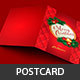Red Ornament Christmas Card Template