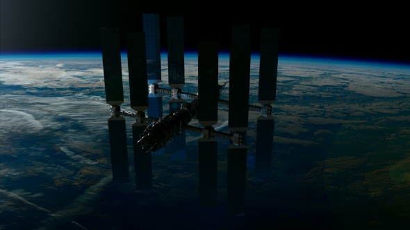 International Space Station Orbiting Earth alt