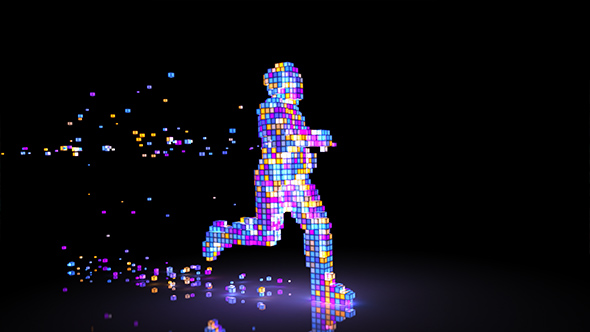 Running Pixel Man