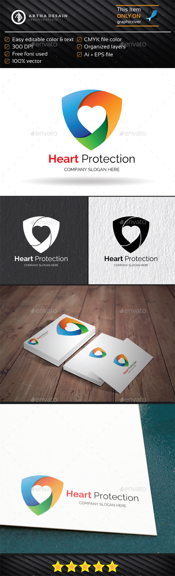 Heart Protect - Logo Template