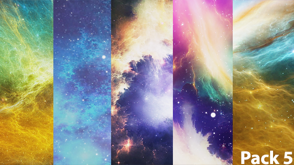 Beautiful Colorful Abstract Space Nebula Pack